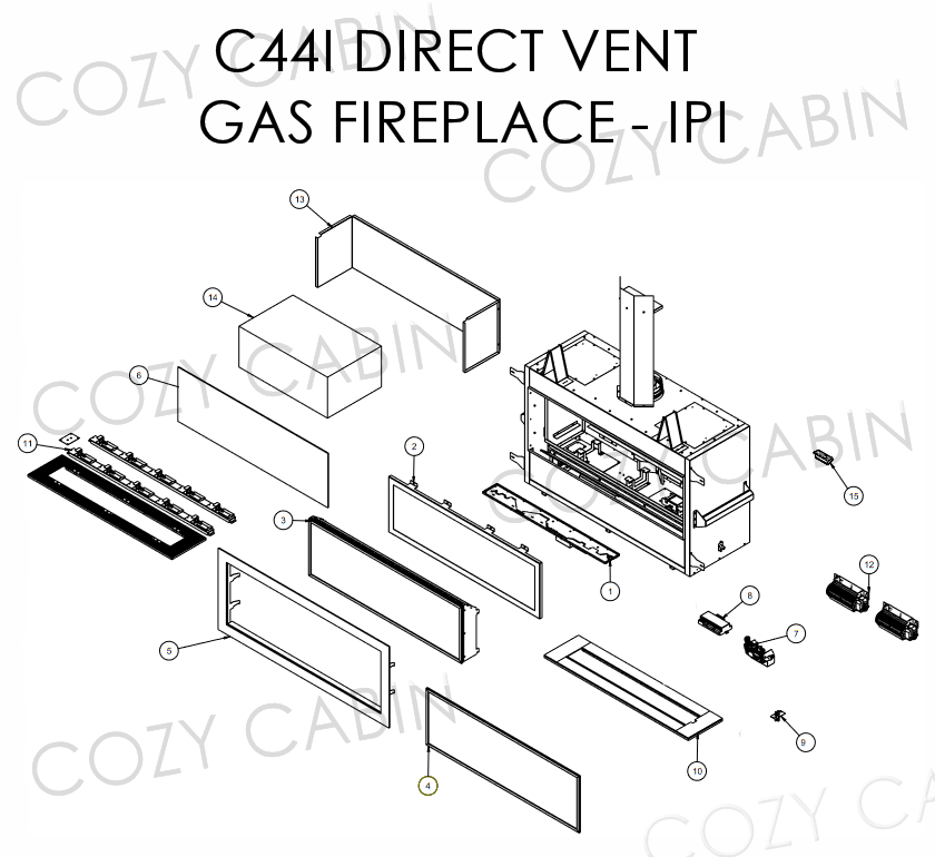 C44I DIRECT VENT GAS FIREPLACE - IPI (August 1, 2016 - >) #C-14837